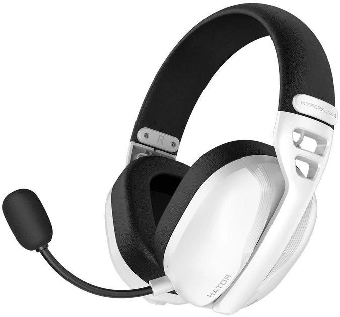 Ігрова гарнітура HATOR Hyperpunk 3 Hi-Res SyncHUB wireless White (ESH16) - зображення 2