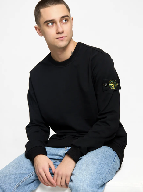 Свитшот Stone Island в черном цвете, в размере L. Свитер Стоун Айленд. - Фото 4 Свитшот Stone Island в черном цвете, в размере L. Свитер Стоун Айленд. - изображение 4