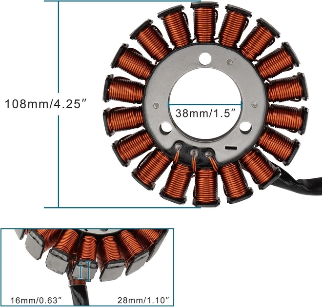 Генератор Статор магнето Yamaha YZF R25 YZF250 A R25 2020 YZF R3 YZF320 A R3 2019 2020 2021 MTN250 A MT25 MT 25 2020 2021 MTN320 A MT03 MT 03 2020 2021 - изображение 2