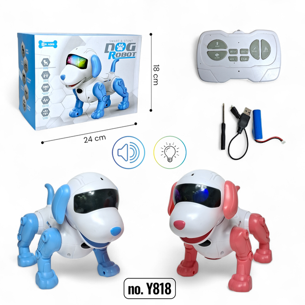 Интерактивная робот-собака Smart Dog Y818 с пультом, световыми и звуковыми эффектами - изображение 2