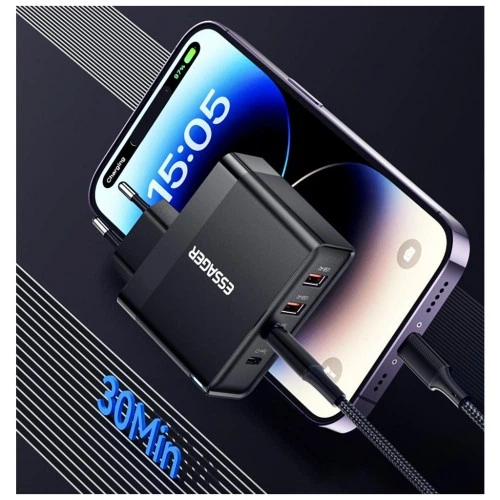 Зарядное устройство 2xUSB-C + 2xUSB 100W Essager (ECT2CA-QYB01-Z) Essager ECT2CA-QYB01-Z 972570 - Фото 8 Зарядное устройство 2xUSB-C + 2xUSB 100W Essager (ECT2CA-QYB01-Z) Essager ECT2CA-QYB01-Z 972570 - изображение 8