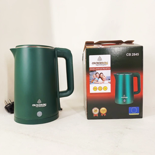 Дисковый электрочайник Crownberg CB-2845 1.8 л 1800 Вт зеленый - изображение 6