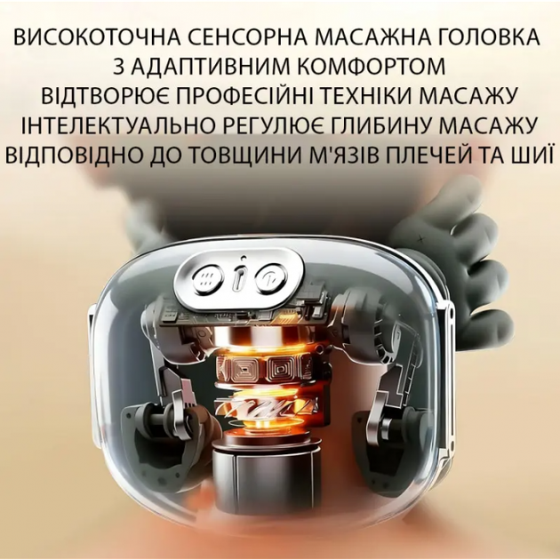 Аккумуляторный массажер для шеи и плеч Shoulders Neck с инфракрасным подогревом беспроводной - изображение 4