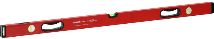 Poziomnica aluminiowa Yato YT-30084 z uchwytem 3 libelle 1200 mm (5906083125348) - obraz 2