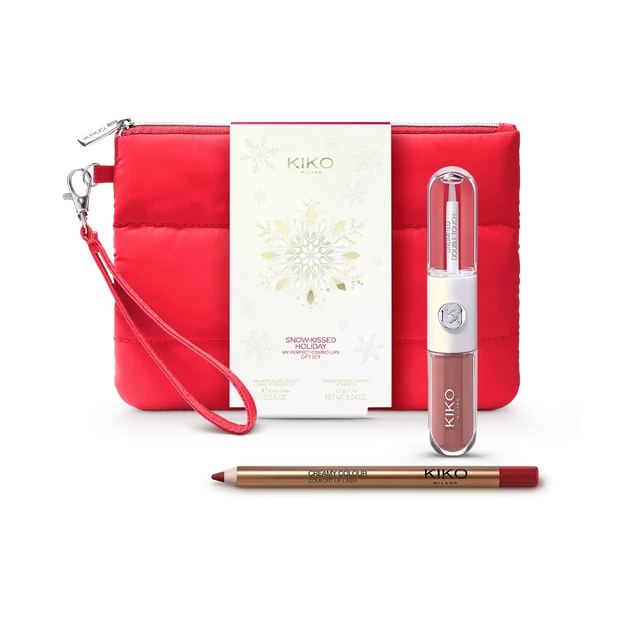 Набір для макіяжу Kiko Milano Snow-Kissed Holiday My Perfect Combo Lips Gift Set (01- Cinnamon Star) Рідка помада (131) 2х3 мл + Олівець для губ (12) 1,2 г (8059385043852) - Фото 1 Набір для макіяжу Kiko Milano Snow-Kissed Holiday My Perfect Combo Lips Gift Set (01- Cinnamon Star) Рідка помада (131) 2х3 мл + Олівець для губ (12) 1,2 г (8059385043852) - зображення 1