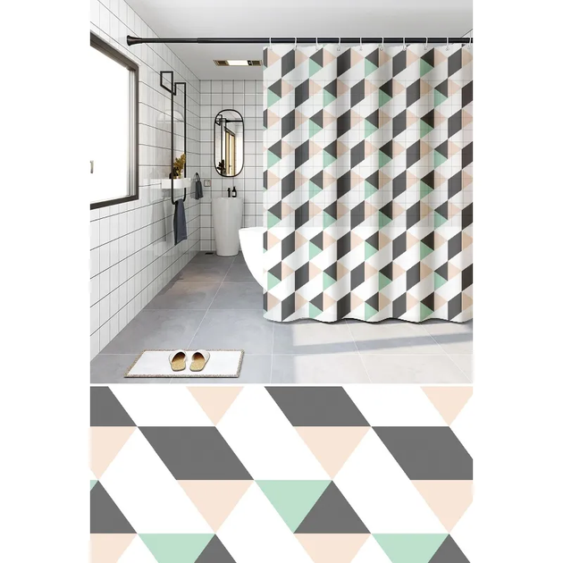 Шторка для ванной Zerix SCP-007-180×200 из PEVA