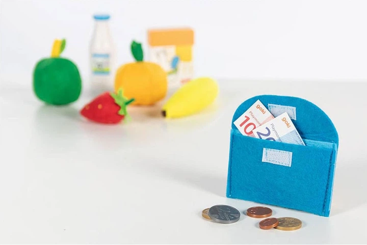 Ігровий набір Goki Фетрова сумка для покупок з аксесуарами 51485 (4013594514859) - зображення 3