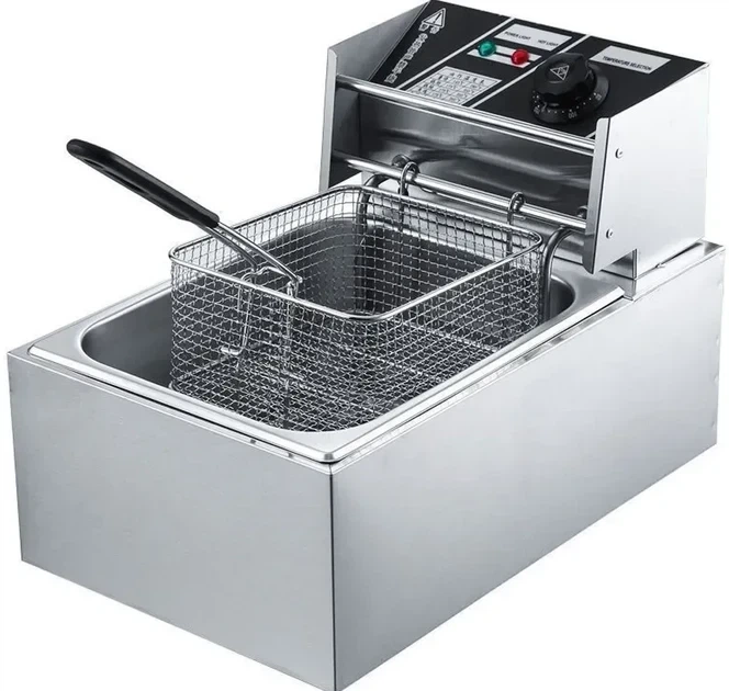 Професійна електрична фритюрниця Dotvix D-803, 2800 Вт, 6 л, з кошиком з нержавіючої сталі - изображение 7