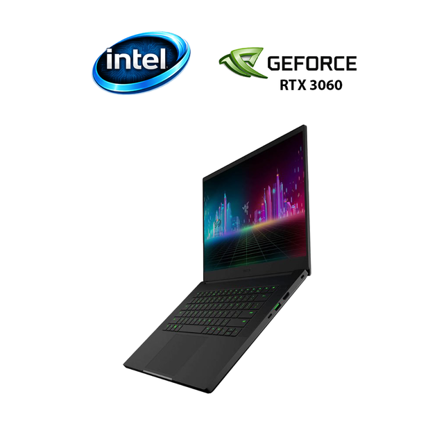 Ігровий ноутбук Razer Blade 15 Base RZ09-0369AN22 / 15,6" (1920x1080) IPS / Intel Core i7-10750H (6 (12) ядер по 2,6 - 5,0 ГГц) / 16 ГБ DDR4 / 500 ГБ SSD / nVidia GeForce RTX 3060, 6 ГБ GDDR6, 192-біт / Веб-камера б/в - Фото 1 Ігровий ноутбук Razer Blade 15 Base RZ09-0369AN22 / 15,6" (1920x1080) IPS / Intel Core i7-10750H (6 (12) ядер по 2,6 - 5,0 ГГц) / 16 ГБ DDR4 / 500 ГБ SSD / nVidia GeForce RTX 3060, 6 ГБ GDDR6, 192-біт / Веб-камера б/в - зображення 1