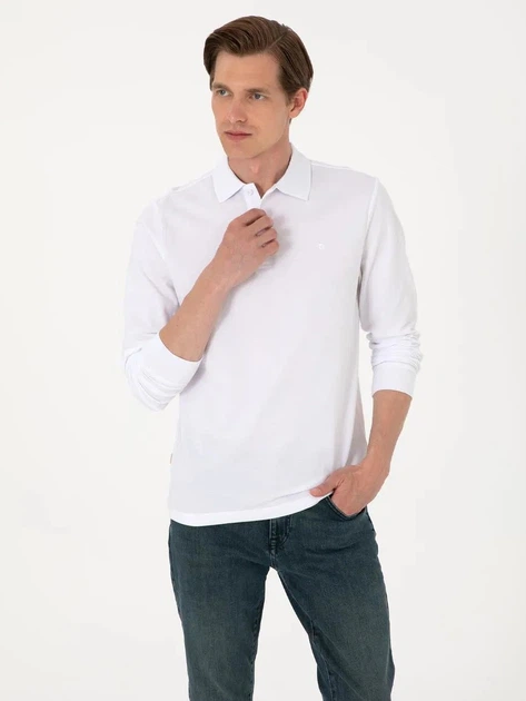Поло довге чоловіче Pierre Cardin G021SZ082-000-2314481 (beyaz) 2XL Біле (8683859229956) - Фото 1 Поло довге чоловіче Pierre Cardin G021SZ082-000-2314481 (beyaz) 2XL Біле (8683859229956) - зображення 1