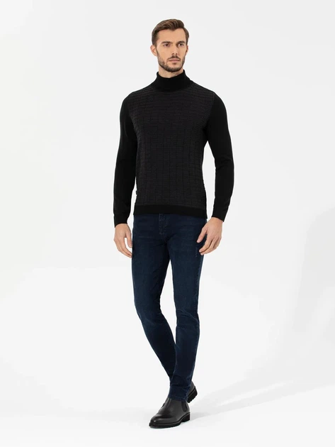 Гольф-водолазка мужская Pierre Cardin G021SZ0TK-000-1487785(Siyah) M Черная (8682734239264) - изображение 3