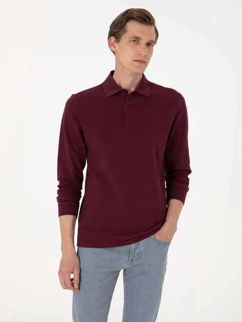 Поло довге чоловіче Pierre Cardin G021SZ082-000-2314481 (bordo) 2XL Бордове (8683859229604) - Фото 4 Поло довге чоловіче Pierre Cardin G021SZ082-000-2314481 (bordo) 2XL Бордове (8683859229604) - зображення 4