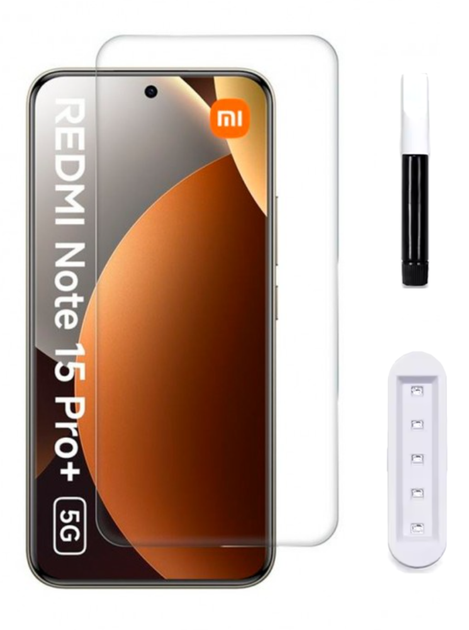 Захисне скло DK для Xiaomi Redmi Note 15 Pro+ 5G | UV Curved (023277) (clear) - Фото 1 Захисне скло DK для Xiaomi Redmi Note 15 Pro+ 5G | UV Curved (023277) (clear) - зображення 1