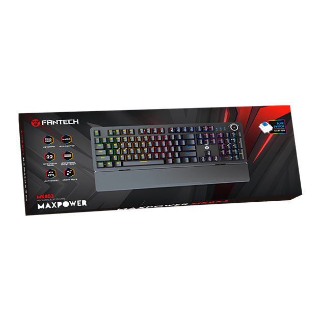 Игровая клавиатура Fantech ATOM MK853 Red Switch с Led подсветкой длина кабеля 1.8м Gray/black - изображение 3