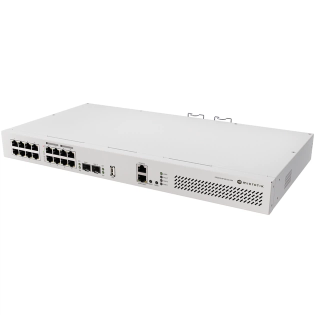 Облачный маршрутизатор-коммутатор MikroTik CRS418-8P-8G-2S+RM 17×Gigabit 8×PoE 2×10G SFP+ металлический (FF2D845C917D) - изображение 2