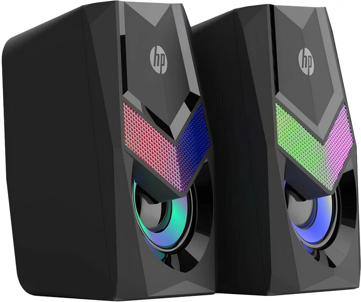 Акустична система 2.0 HP DHE-6000, 3,5мм + USB, 6Вт, LED RGB - изображение 4