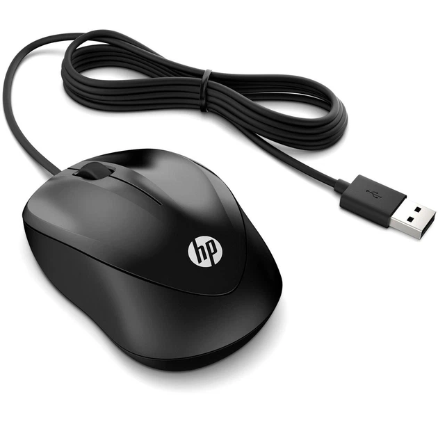 Миша HP 1000 Wired Mouse, 3 кн., 1200 dpi, чорна - зображення 5