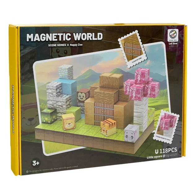 Конструктор магнитный Magnetic World Счастливый зоопарк 118 дет (Z018A) - изображение 5