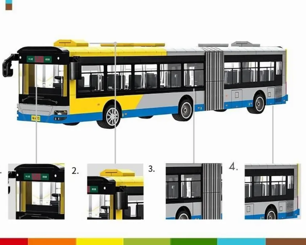 Конструктор машина городской автобус резинове колеса для мальчика - изображение 5