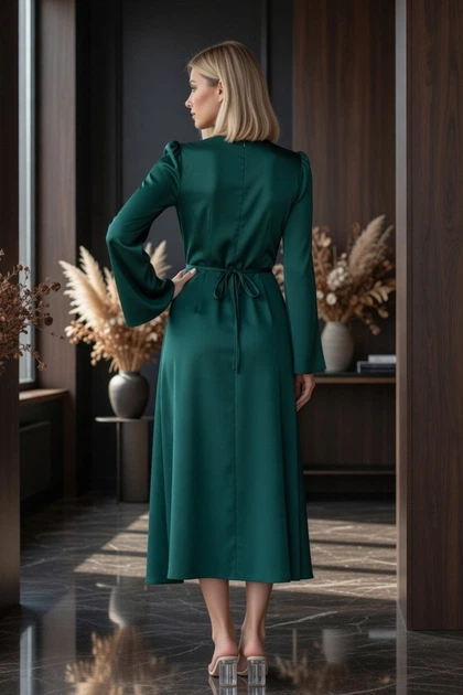 Изумрудное платье миди FashionYouWant L изумрудный 43446470 - Фото 4 Изумрудное платье миди FashionYouWant L изумрудный 43446470 - изображение 4