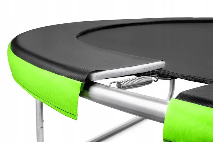 Батут Just Fun 244см Premium Черный, с внутренней сеткой и лестницой - изображение 5