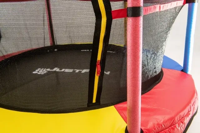 Батут Just Fun 140 см - мультицвет, внутренняя сетка (без лестницы) - идеально подходит для 1 ребенка - изображение 5
