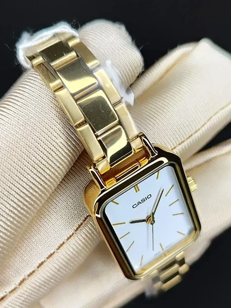 Женские наручные часы Casio LTP-V009G-7E, кварцевые, стальной браслет, водозащита 30 м - изображение 6