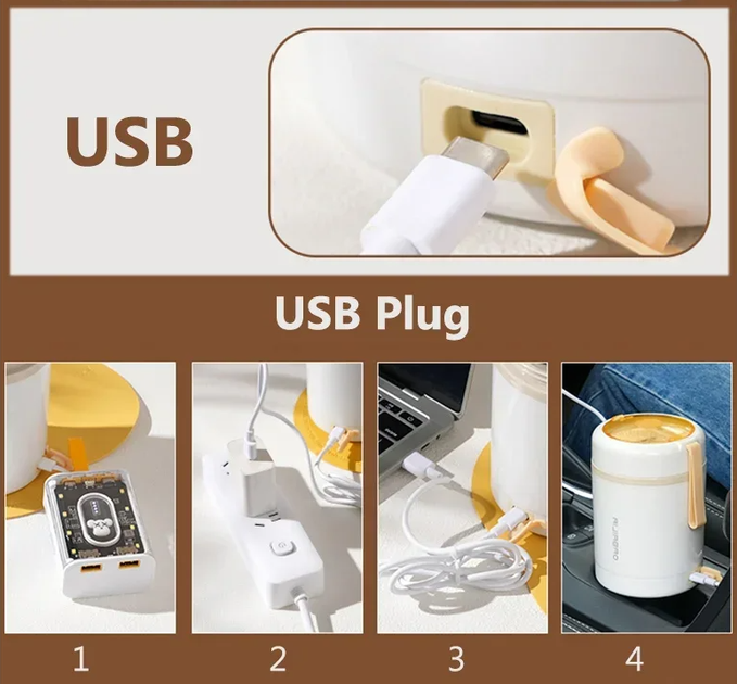 USB Ланч-бокс портативний лоток з підігрівом на 600 мл. - зображення 4