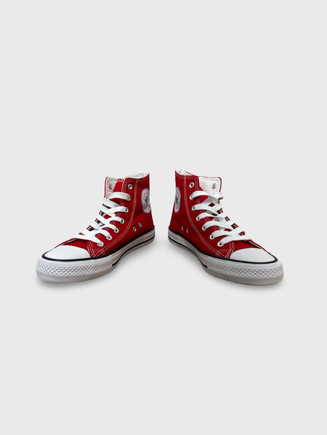 Женские кеды высокие с вышивкой Converse красные 37 - изображение 6