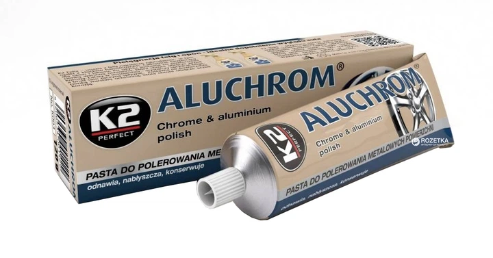 Паста для полірування хромованих деталей K2 Aluchrom 120 г (K0031) - Фото 1 Паста для полірування хромованих деталей K2 Aluchrom 120 г (K0031) - зображення 1