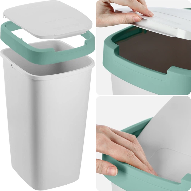 Kosz na śmieci Kadax Pesmes 25 l Jasno zielony-biały K9702 (5903699492765) - obraz 6