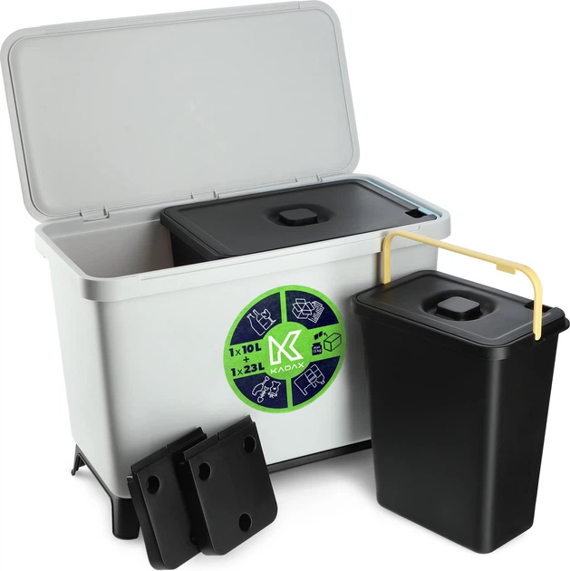 Zestaw koszy na śmieci Kadax Franey 10 + 23 L K9801 (5903699493779) - obraz 6