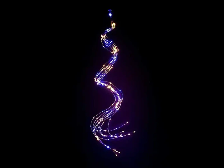Гирлянда медная проволока Конский хвост 2 метра 200 LED теплый белый 10 нитей COPPER-WIRE-200WW-2 - изображение 2