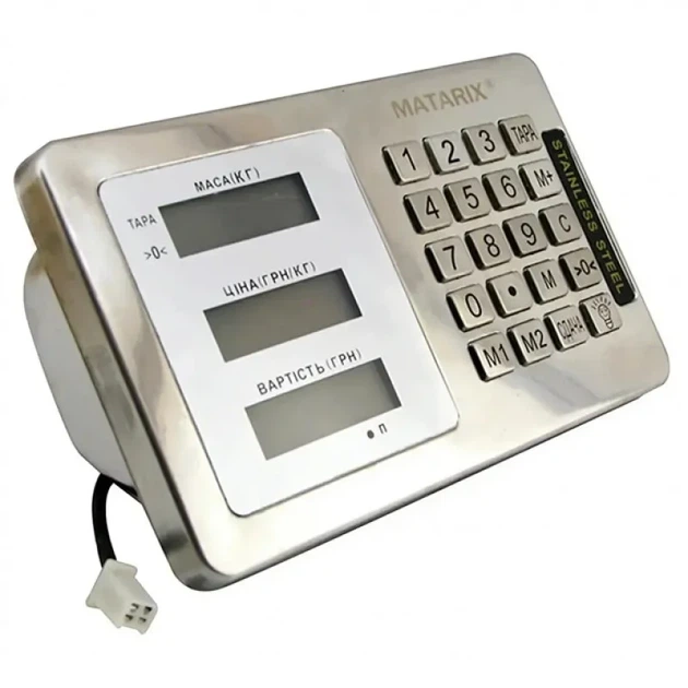 Торговые электронные весы MATARIX MX-423 350 кг с калькулятором и платформой 40х50 см нержавеющая сталь - изображение 2