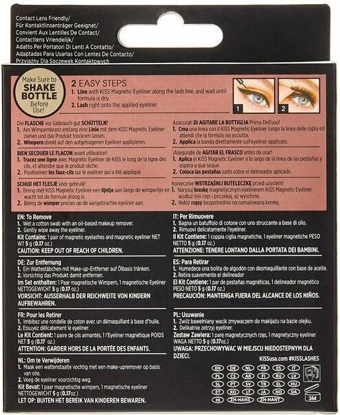 Zestaw Kiss Lure Magnetic Eyeliner Kit Magnetyczne rzęsy + Eyeliner 5 g (731509803648) - obraz 2