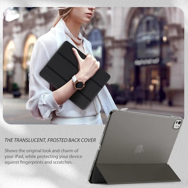 Чехол EasyAcc для iPad Pro 13 M4 (2024) ультратонкий полупрозрачный матовый защитный чехол с задней крышкой черный - изображение 4