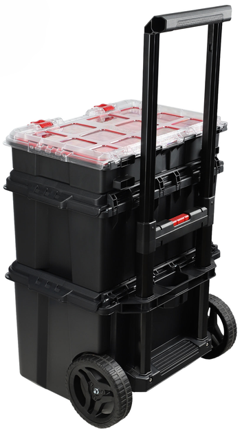 Набір модульних ящиків Keter Stack 'N' Roll на колесах 150 л (7290106934221) - зображення 3