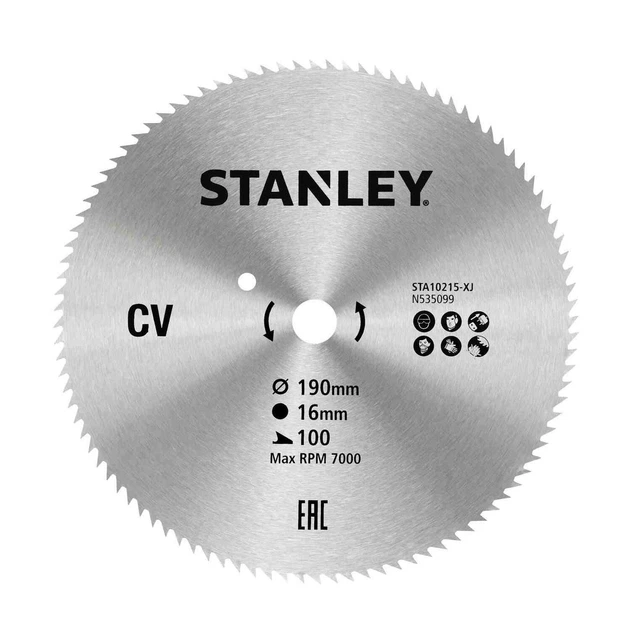 Диск пильный CV STANLEY STA10215 - Фото 1 Диск пильный CV STANLEY STA10215 - изображение 1