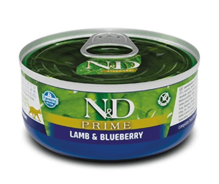 Вологий корм Farmina N&D Grain Free Prime Lamb Adult для котів, беззерновий з ягням та чорницею 70 г - Фото 1 Вологий корм Farmina N&D Grain Free Prime Lamb Adult для котів, беззерновий з ягням та чорницею 70 г - зображення 1