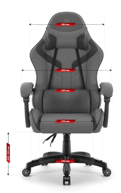 Геймерське крісло Hell's Chair HC-1007 Grey Black - изображение 5