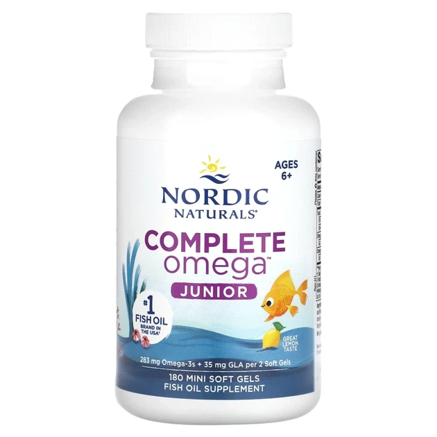 Омега для дітей 6–12 років Nordic Naturals (Complete Omega Junior) 180 міні-капсул зі смаком лимона (NOR-02775) - зображення 3