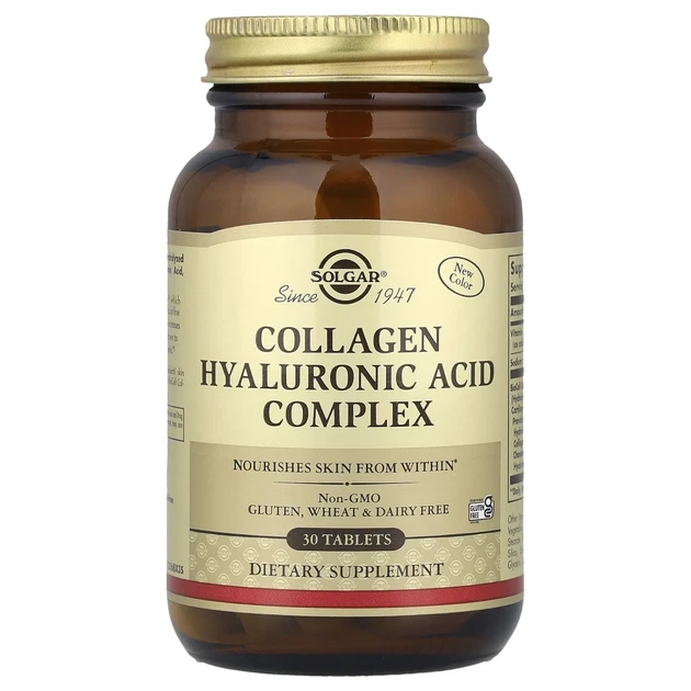 Колаген та Гіалуронова кислота Solgar (Collagen Hyaluronic Acid Complex) 30 таблеток (SOL-01417) - Фото 3 Колаген та Гіалуронова кислота Solgar (Collagen Hyaluronic Acid Complex) 30 таблеток (SOL-01417) - зображення 3