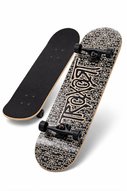 Скейтборд деревянный SP-Sport Skateboard Pattern 4411-9 размер 78х20см Black-White - изображение 2