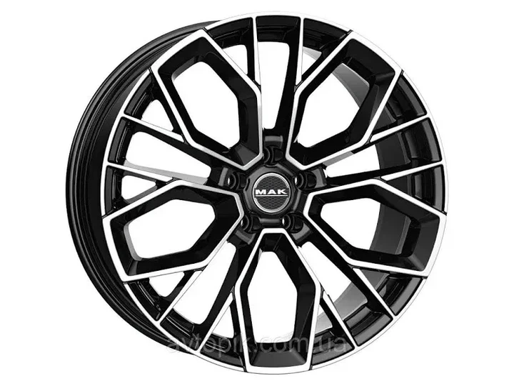 Диск Mak Stilo-D Black Mirror R22 W11.5 PCD5x128 ET55 DIA75.1 - Фото 1 Диск Mak Stilo-D Black Mirror R22 W11.5 PCD5x128 ET55 DIA75.1 - зображення 1