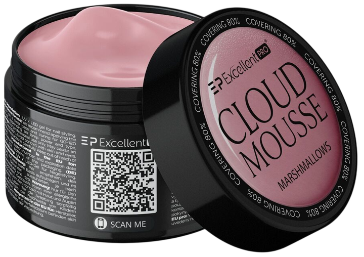 Żel budujący do paznokci Excellent Pro Cloud Mousse Marshmallows 50 g (5903900445924) - obraz 1