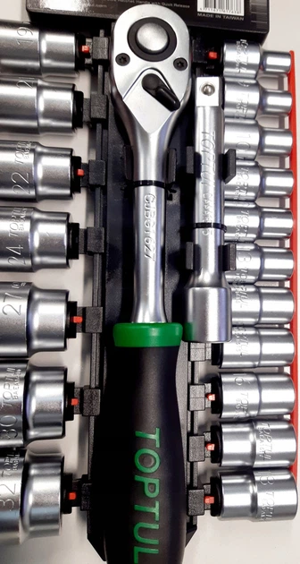Набір головок з тріскачкою TOPTUL 1/2" 20ед. 8-32мм GABB2001 - зображення 7