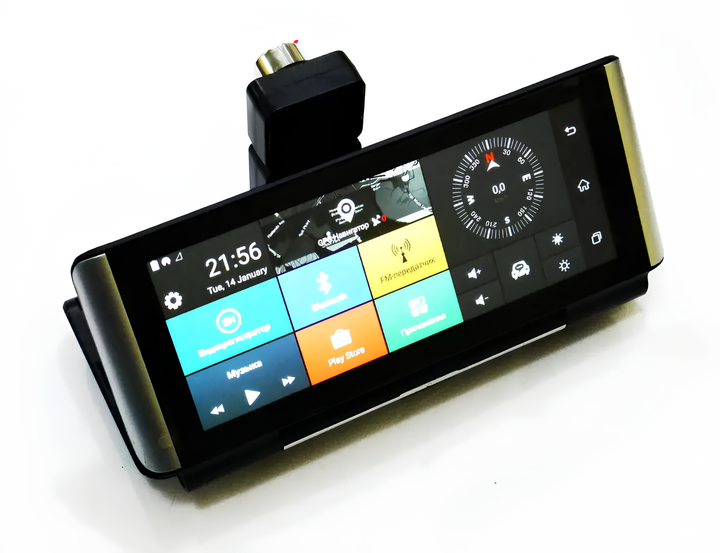 Видеорегистратор на торпеду DVR K6 3 в 1 с камерой заднего вида и GPS навигатором 7 дюймов Full HD 1080p 170° автомобильный монитор на панель авторегистратор G-сенсор датчик удара парковка магнитное крепление для авто машины циклическая запись - изображение 3