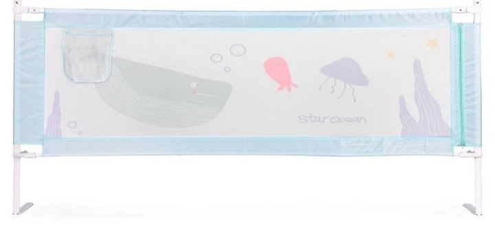 Barierka ochronna na łóżko EcoToys 200 cm Niebieski (5905817011087) - obraz 2