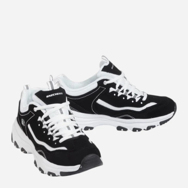 Buty sportowe damskie skórzane Skechers I Conik 88888250-BKW 37 Czarne (193113605702) - obraz 4