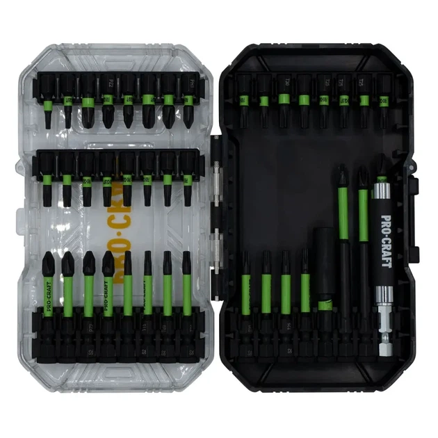 Набор ударных бит Procraft IBS41 — 41 шт, Torx, PH, PZ, усиленные, с магнитными держателями - изображение 2